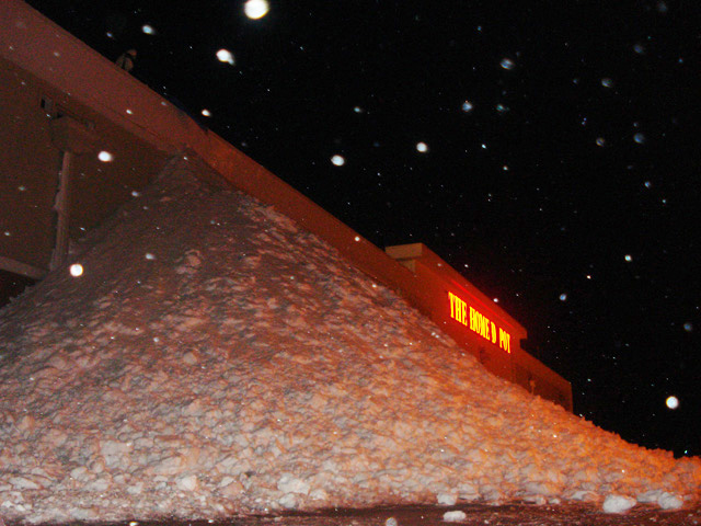 Commercial roof snow removal